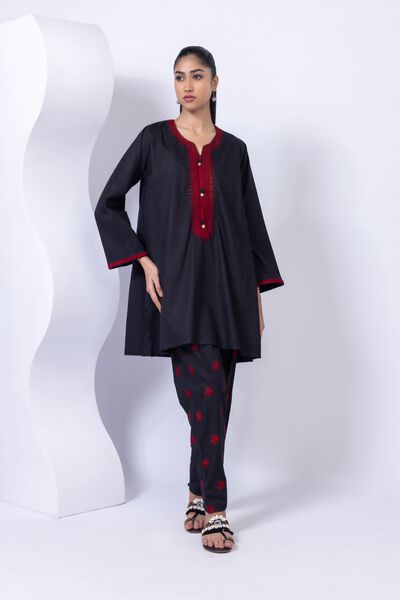 Embroidered | Crosshatch Poplin | Kurta | USD 12.50