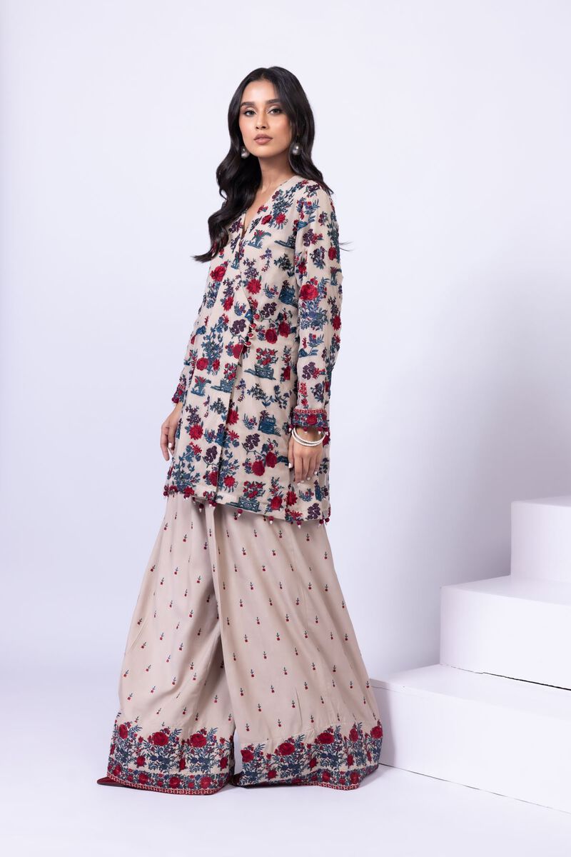 Embroidered | Polyester Crinkle Chiffon | Kurta | null