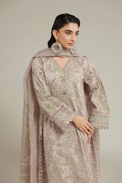 Embroidered | Cambric | Cambric 3-piece Set | USD 85.00