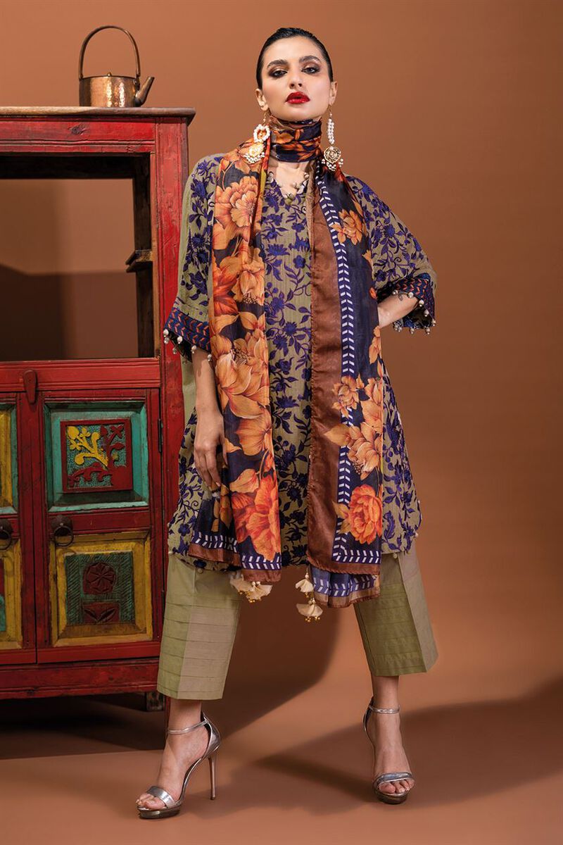 Embroidered | Cotton Zari Jacquard | Fabrics 3 Piece | null