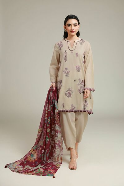 Embroidered | Cambric | Fabrics 3 Piece | USD 60.00