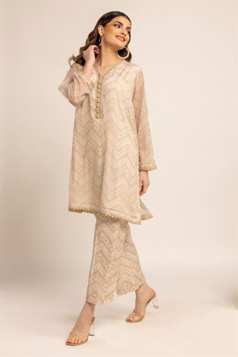 Kurta | Embroidered, OFF-WHITE, hi-res image number null