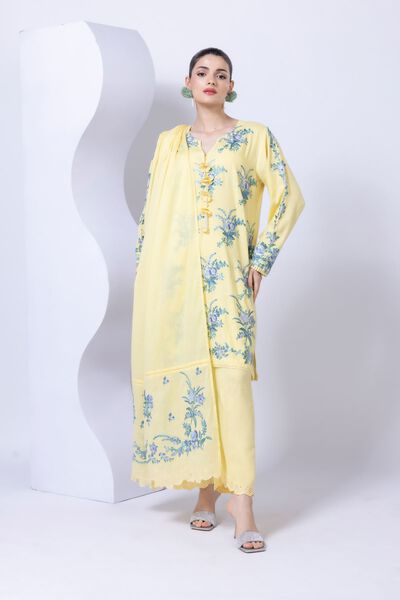 Embroidered | Crosshatch Raw Silk | Pants | USD 7.50