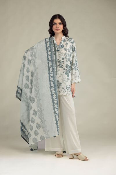 Embroidered | Lawn | Floral Lawn Dupatta | USD 12.50