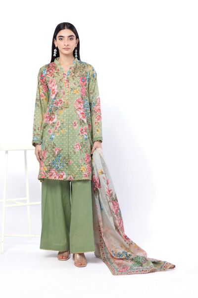 Printed | Jacquard | Fabrics 3 Piece | USD 45.00