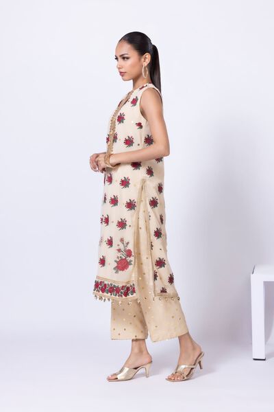 Embroidered | Viscose Oak Silk | Pants | USD 9.00