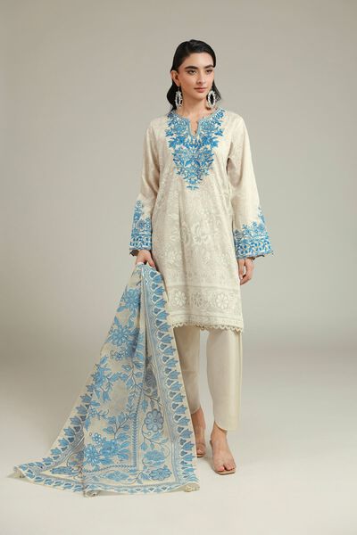 Embroidered | Cambric | Fabrics 3 Piece | USD 60.00