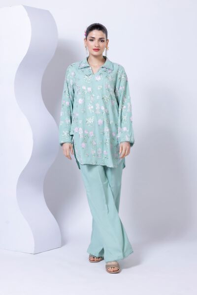 Dyed | Crosshatch Raw Silk | Pants | USD 6.00