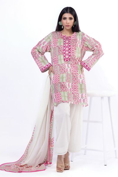 Embroidered | Lawn | Fabrics 3 Piece | USD 17.50