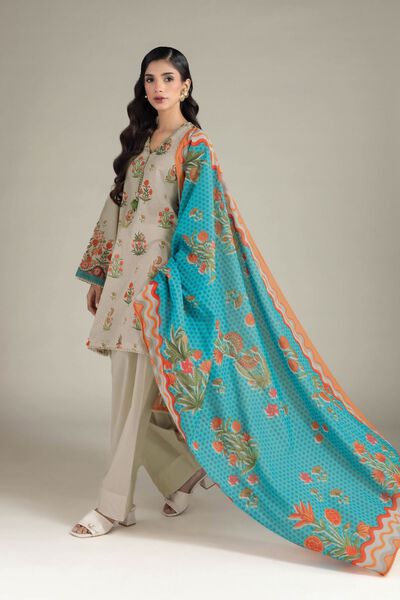 Printed | Cambric | 3-Piece Tailored Suit | USD 19.50