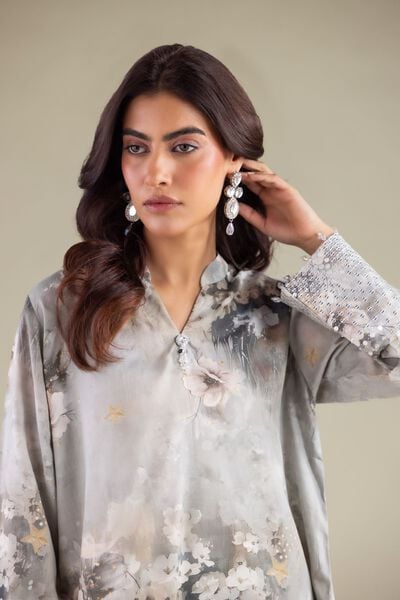 Embroidered | Raw Silk | Floral Embellished Kurta | USD 16.50