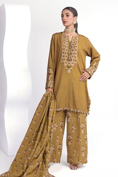 Dyed | Jacquard | Fabrics 3 Piece | USD 27.50
