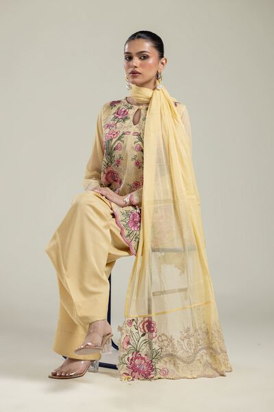 Paper Silk | Floral Silk Dupatta | USD 20.00