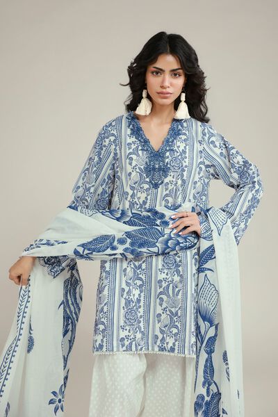 Embroidered | Lawn | 3-Piece Floral Suit | USD 21.00