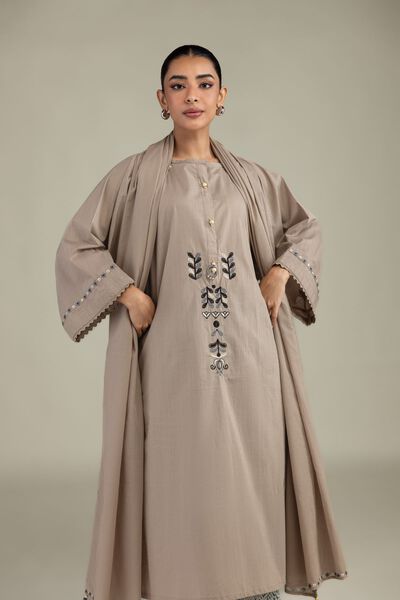 Textured Cotton | Embroidered | Textued Cotton Kurta | USD 40.00