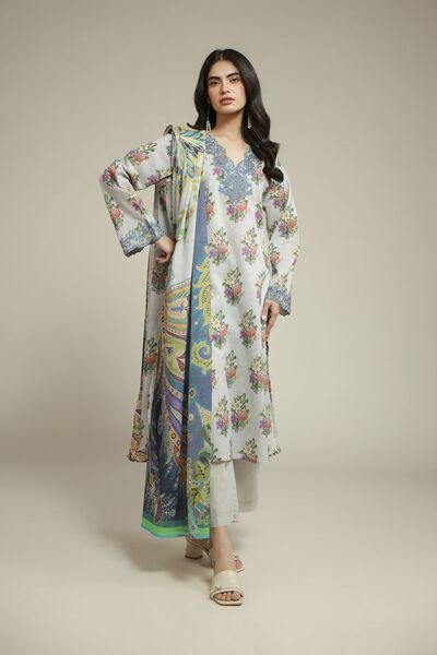 Embroidered | Mesuri | Fabrics 3 Piece | USD 45.00