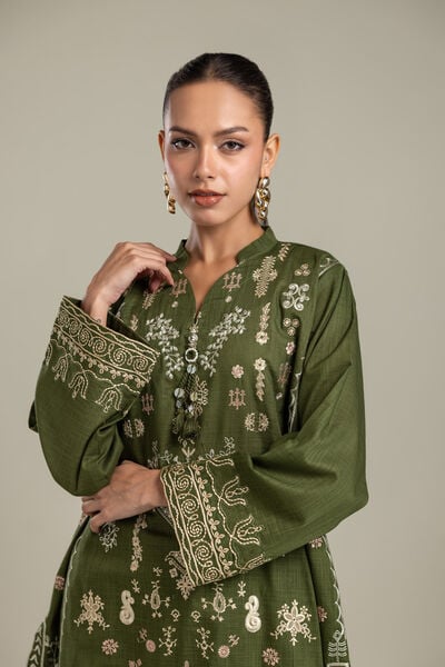 Embroidered | Heavy Textured Cotton | Fabrics 2 Piece | Top and Bottom | USD 45.00