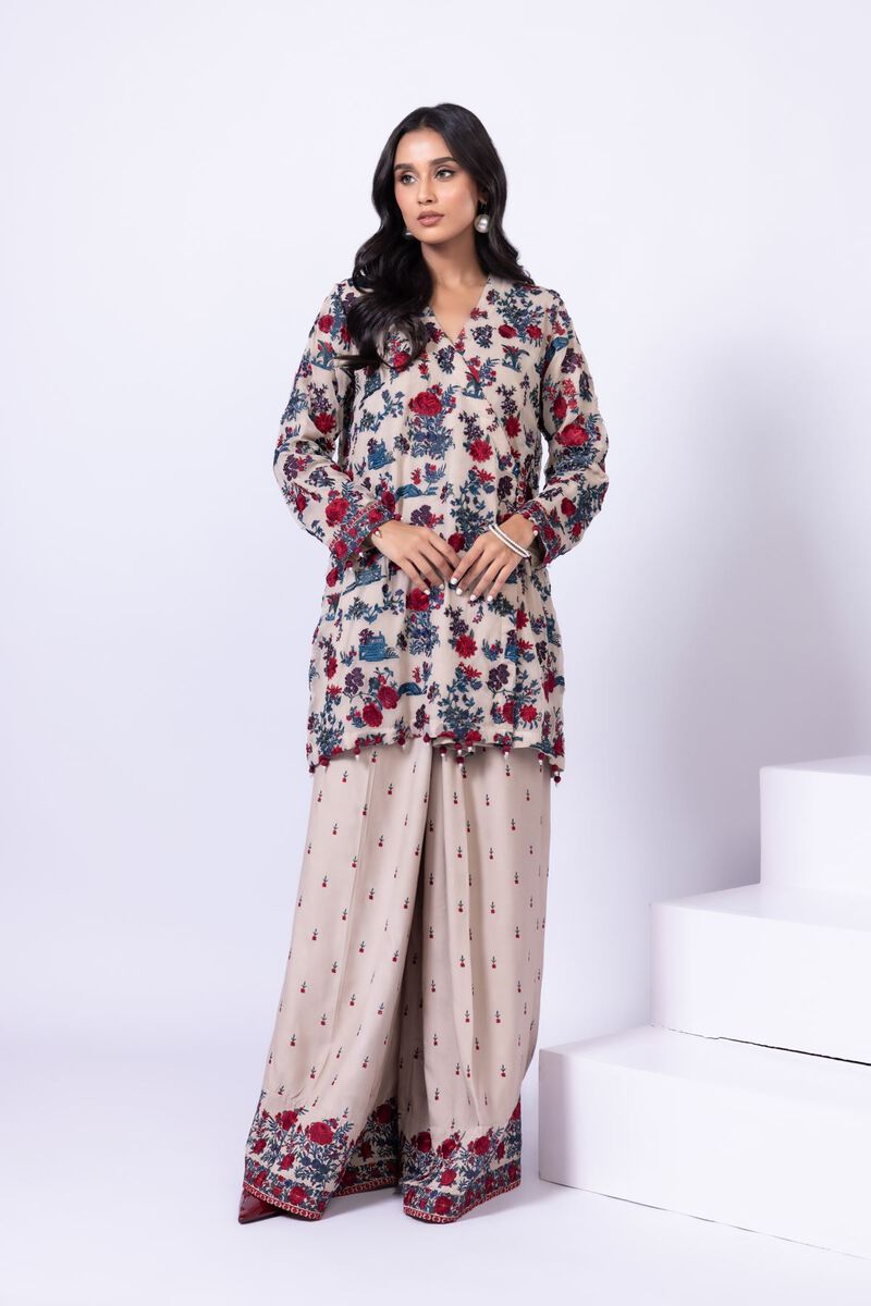 Embroidered | Viscose Oak Silk | Pants | null