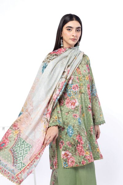 Printed | Jacquard | Fabrics 3 Piece | USD 45.00