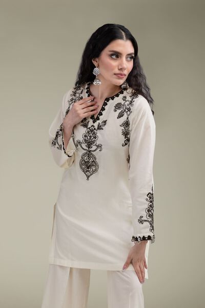 Embroidered | Cotton Dobby | Floral Cotton Kurta | USD 40.00