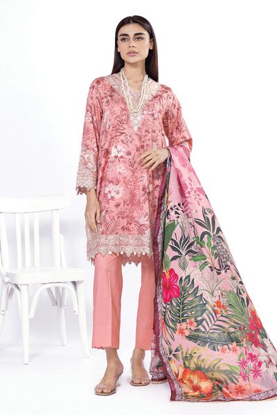 Embroidered | Cotton Satin | Fabrics 3 Piece | USD 30.00