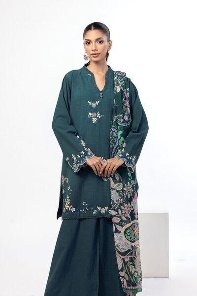 Embroidered | Crosshatch | Fabrics 3 Piece | USD 50.00