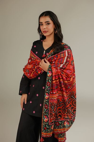 Embroidered | Cotton Net | Cotton Net Dupatta | USD 25.00