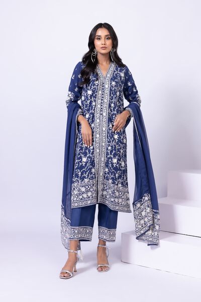 Embroidered | Polyester Crinkle Chiffon | Kurta | USD 24.00
