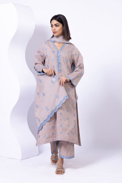 Embroidered | Crosshatch Poplin | Pants | USD 20.00