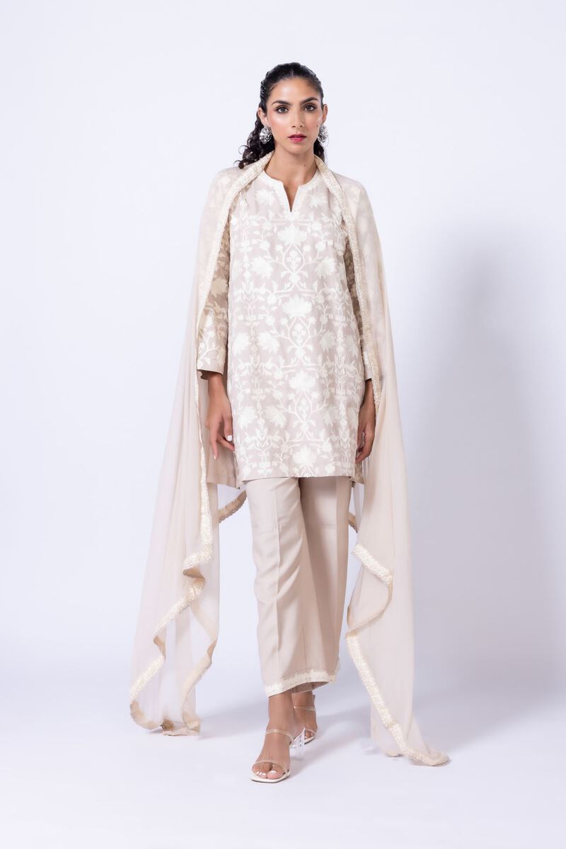 Embroidered | Polyester Crinkle Chiffon | Dupatta | null