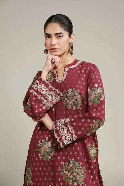Embroidered | Jacquard | Fabrics 2 Piece | Top and Bottom | USD 55.00