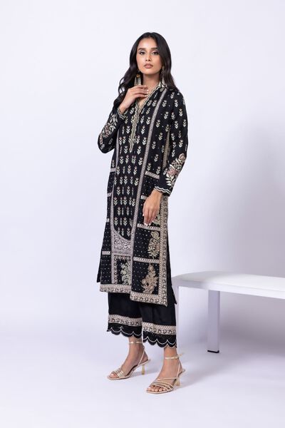 Embroidered | Viscose Oak Silk | Pants | USD 12.00
