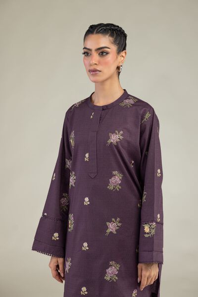 Embroidered | Cotton Dobby | Round Neck Kurta | USD 40.00