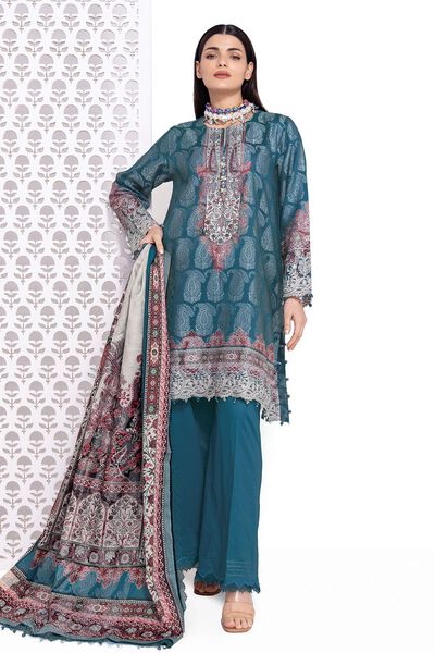 Embroidered | Jacquard | Tailored 3 Piece | USD 22.50