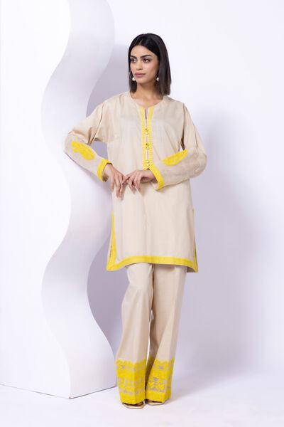 Embroidered | Crosshatch Poplin | Pants | USD 25.00