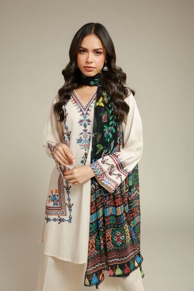 Embroidered | Cambric | 3-Piece Tailored Set | USD 70.00