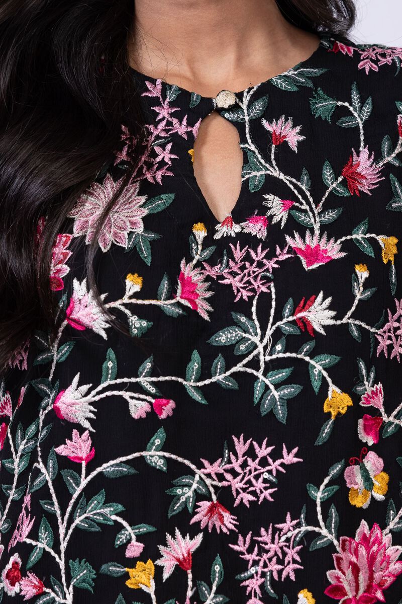 Embroidered | Polyester Crinkle Chiffon | Kurta | USD 24.00