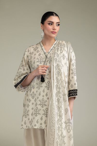 Embroidered | Lawn | Lawn V-Neck Kurta | USD 40.00