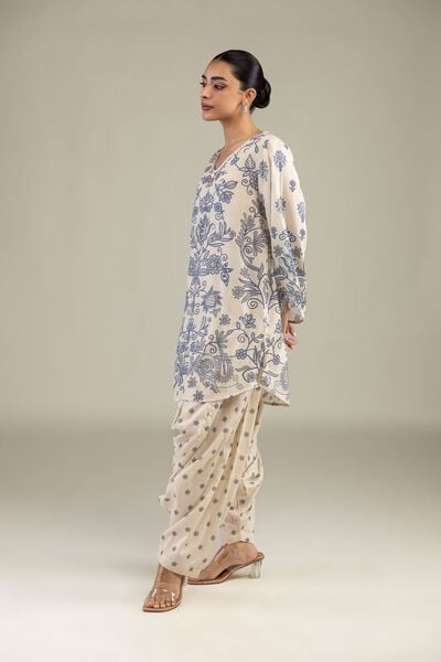 Printed | Textured Weave | Floral Printed Shalwar  | USD 30.00