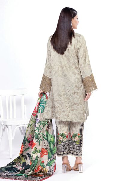 Embroidered | Cotton Satin | Fabrics 3 Piece | USD 27.50
