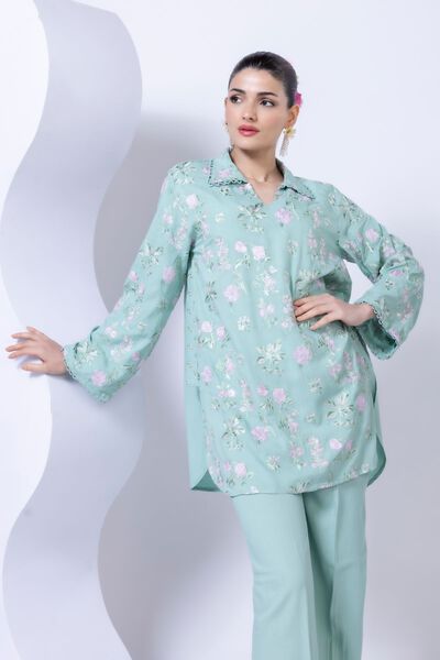 Embroidered | Crosshatch Raw Silk | Kurta | USD 22.50