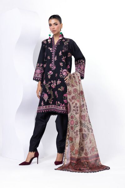 Embroidered | Dull Raw Silk | Fabrics 3 Piece | USD 90.00