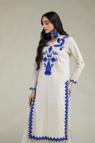 Embroidered | Cambric | Floral Cambric Kurta | USD 45.00