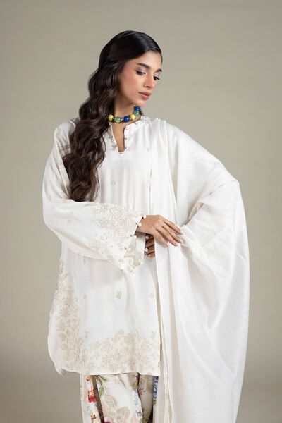 Embroidered | Raw Silk | Tailored Silk Suit | USD 85.00