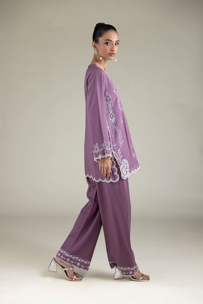 Embroidered | Raw Silk | Geometric Straight Shalwar | USD 10.50