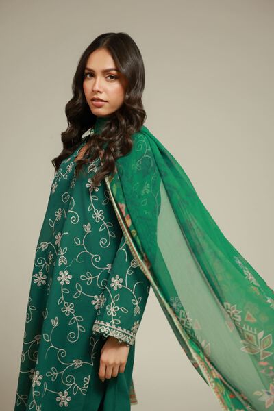 Embroidered | Cambric | Fabrics 3 Piece | USD 55.00