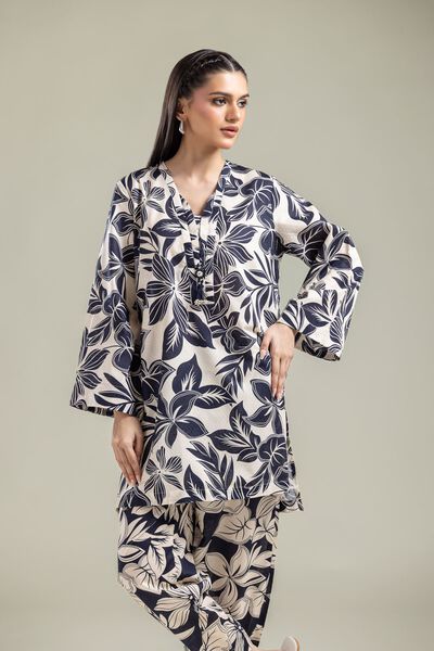Printed | Cotton Dobby | Floral V-Neck Kurta | USD 30.00