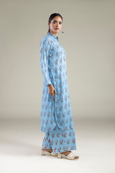 Embroidered | Viscose | Relaxed Paisley Pants | USD 7.50