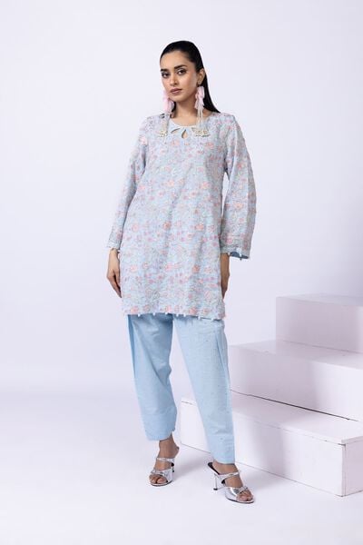 Embroidered | Polyester Crinkle Chiffon | Kurta | USD 25.50