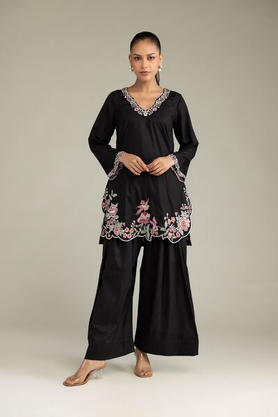 Embroidered | Cambric | Black Solid Shalwar | USD 30.00
